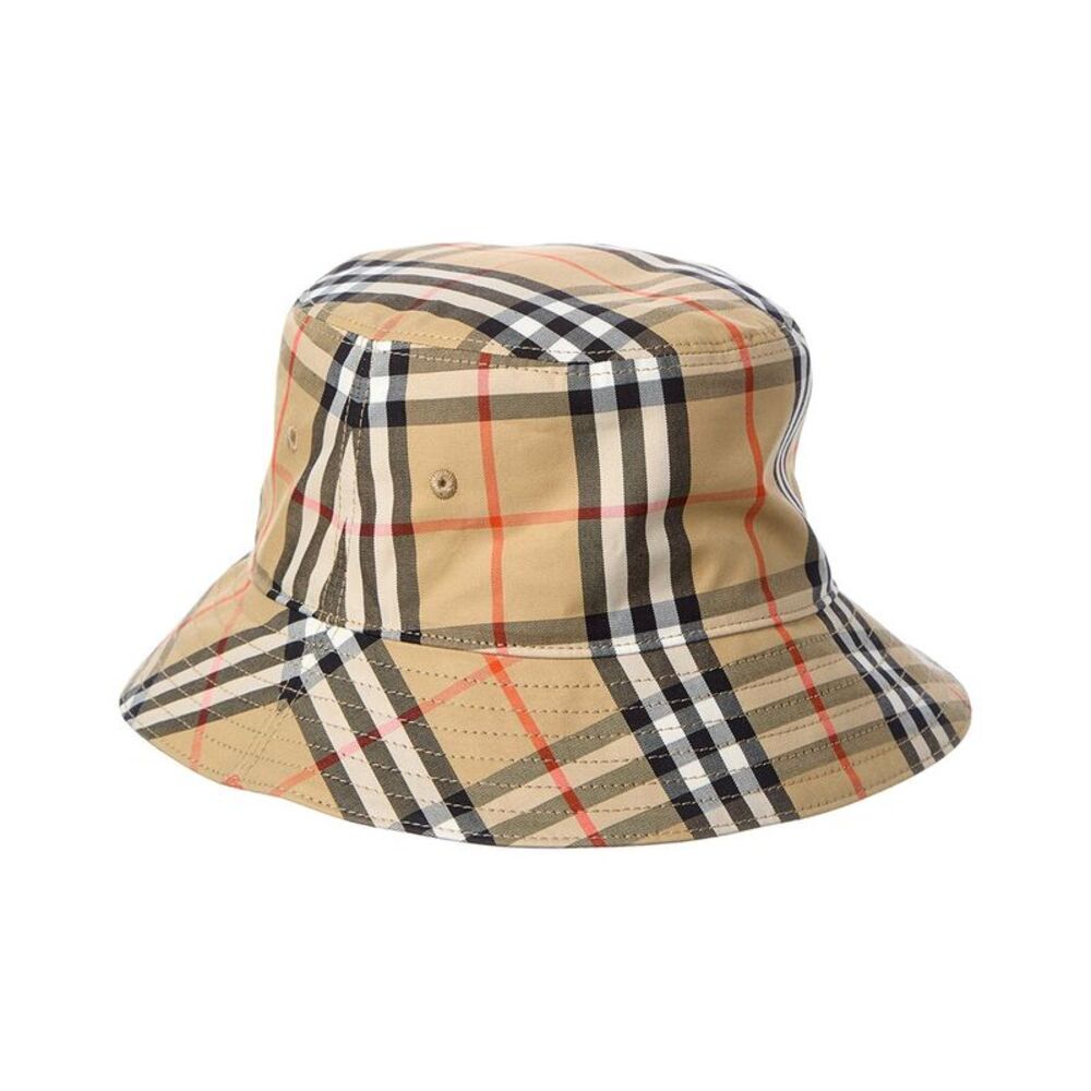 Burberry Girls Check Bucket Hat, Brown